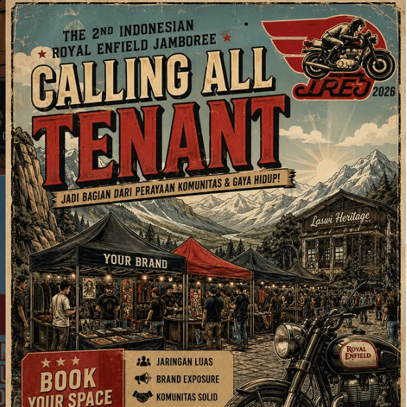 Vintage Royal Enfield Jamboree tenant poster